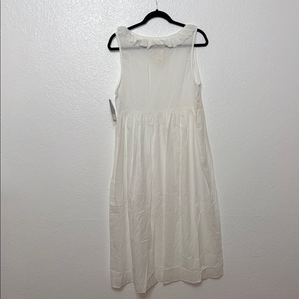 Vintage retro whit cotton Eileen West Ruffle cottagecore Lolita Dress M - Picture 8 of 8